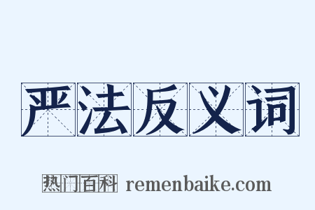 严法反义词是什么意思的图片